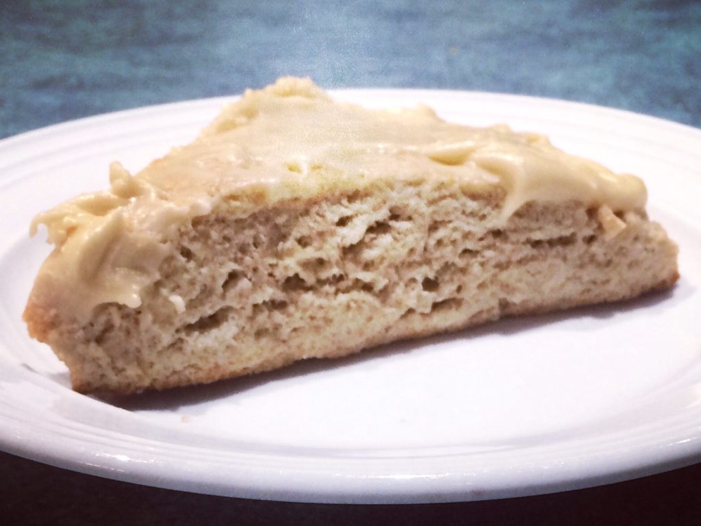 Maple cinnamon scone with maple icing by Crystal Smith.