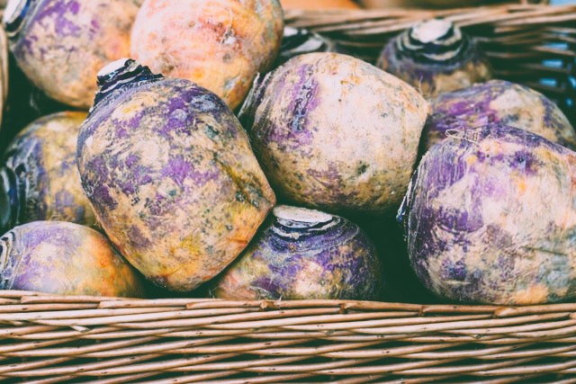Basket of rutabagas by Nick Fewings on Unsplash.